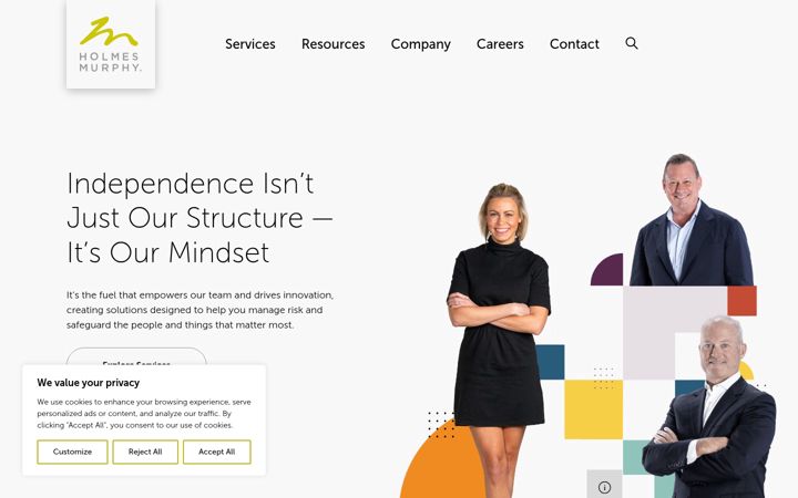 Screenshot of holmesmurphy.com