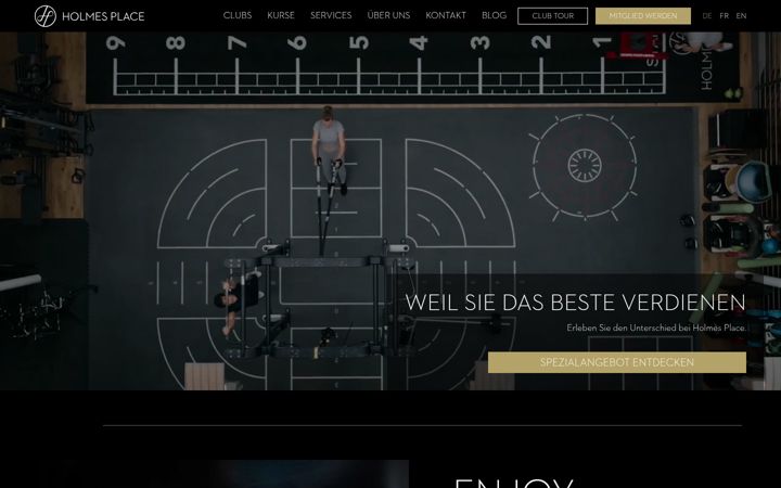 Screenshot of holmesplace.ch