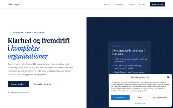 Screenshot of holmhoppe.dk