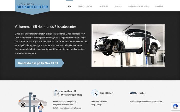 Képernyőkép: holmlundsbilskadecenter.se