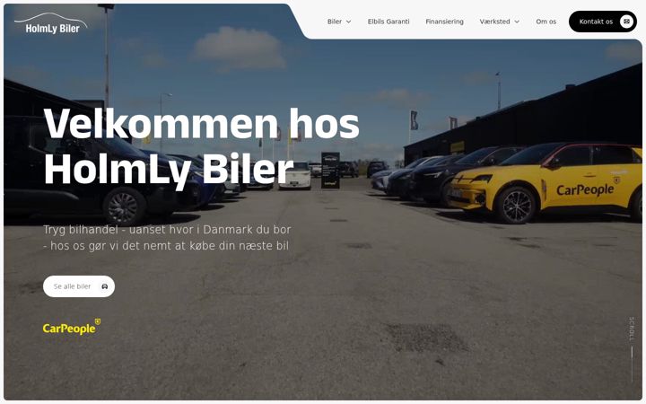 Screenshot of holmlybiler.dk