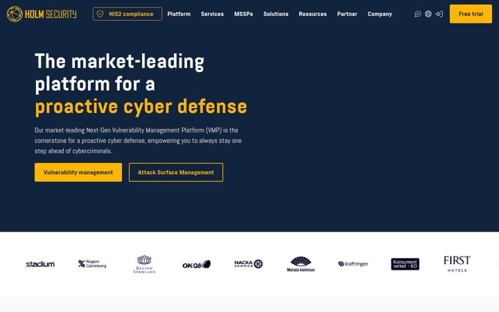 Screenshot of holmsecurity.com