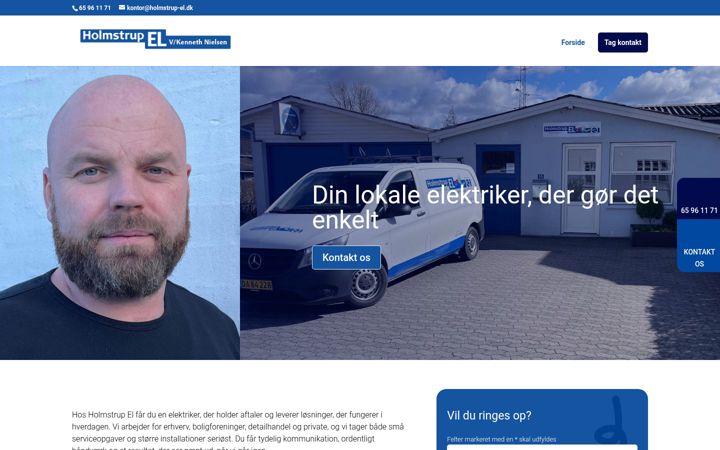 Screenshot of holmstrup-el.dk