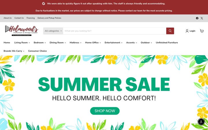 Captura de pantalla de holmwoodsfurniture.com