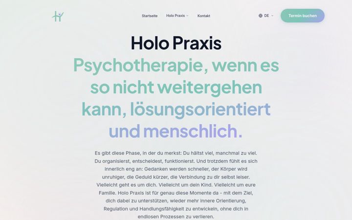 Screenshot of holo-praxis.com