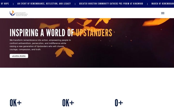Screenshot of holocaustremembranceassociation.org
