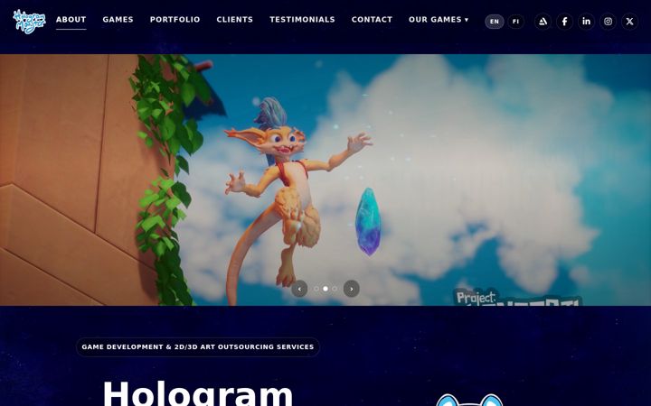 Screenshot of hologram-monster.com