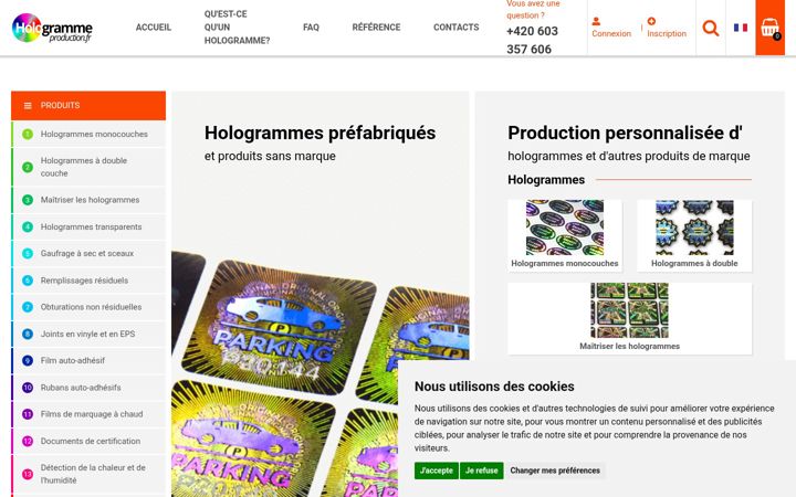Screenshot of hologramme-production.fr
