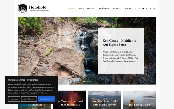 Screenshot of holoholo.ch