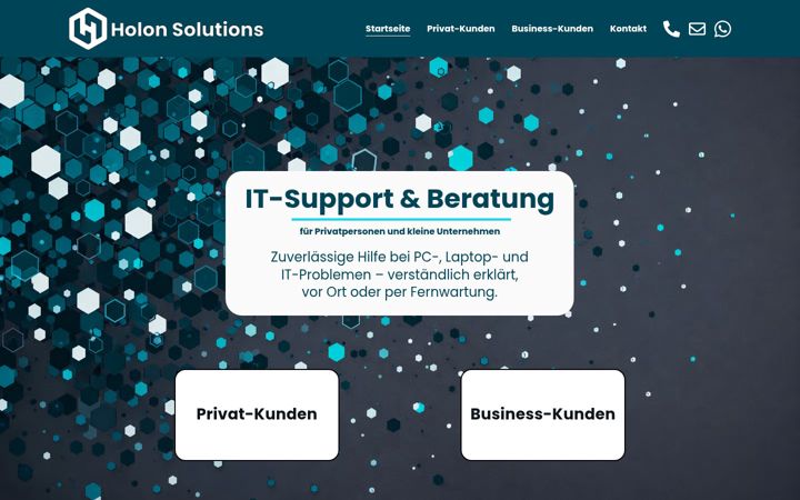 Screenshot of holon-solutions.de
