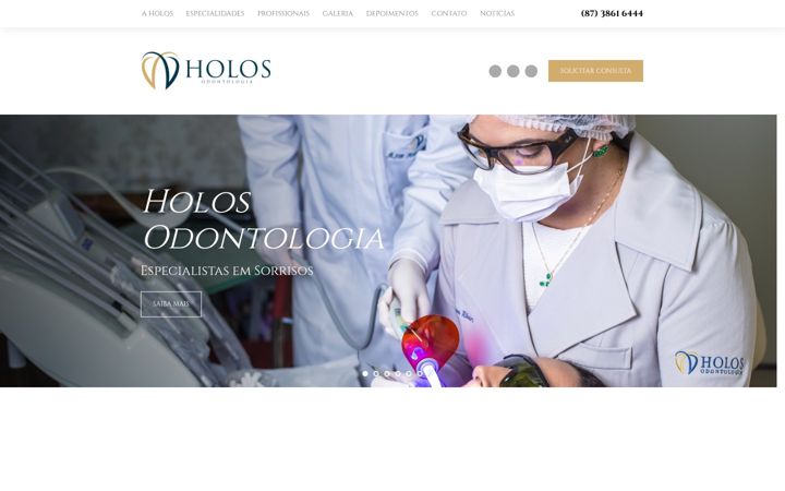 Screenshot of holosodontologia.com.br
