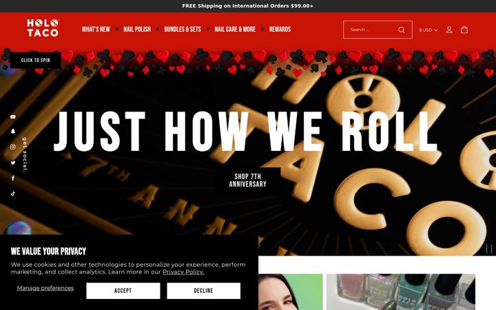 Screenshot of holotaco.com