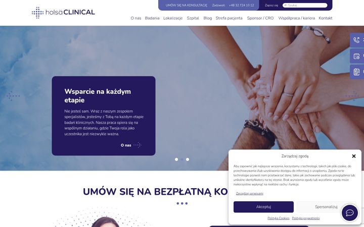 Screenshot of holsaclinical.pl