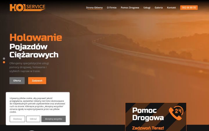 Screenshot of holservice.pl