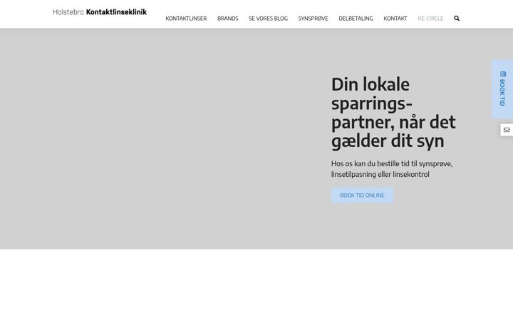 Captura de pantalla de holstebrokontaktlinser.dk
