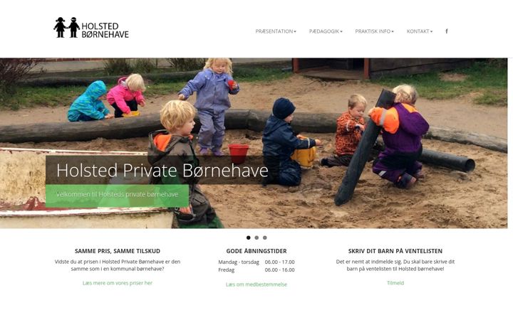 Screenshot of holstedbornehave.dk