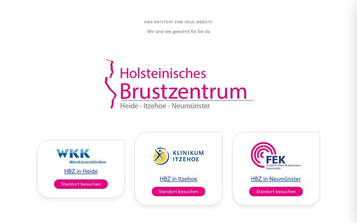 Screenshot of holsteinischesbrustzentrum.de