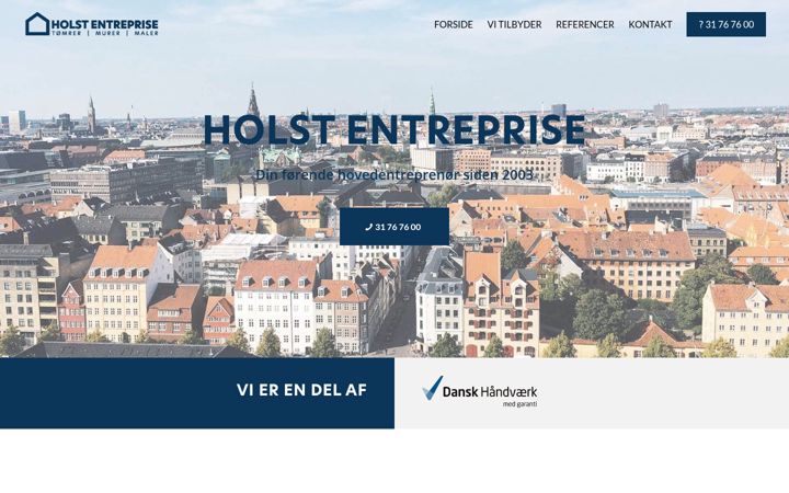 Screenshot of holstentreprise.dk