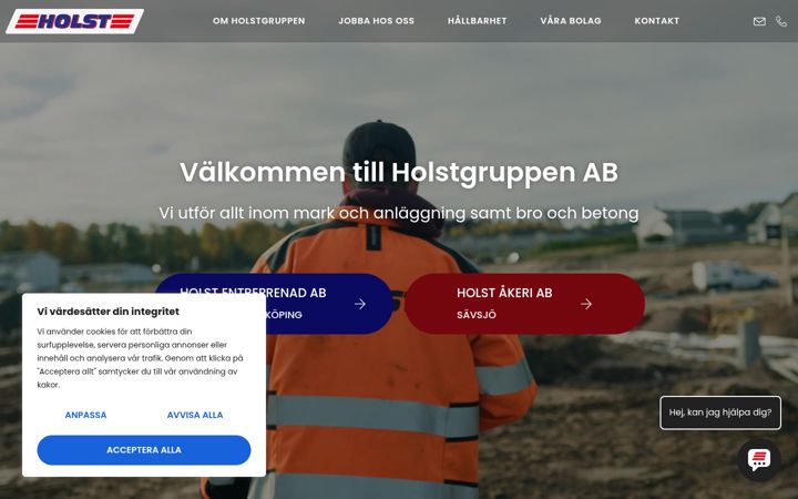 Screenshot of holstgruppen.com