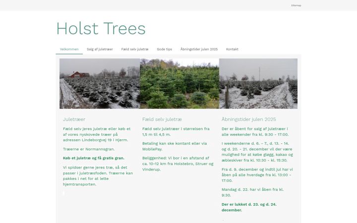Screenshot of holsttrees.dk