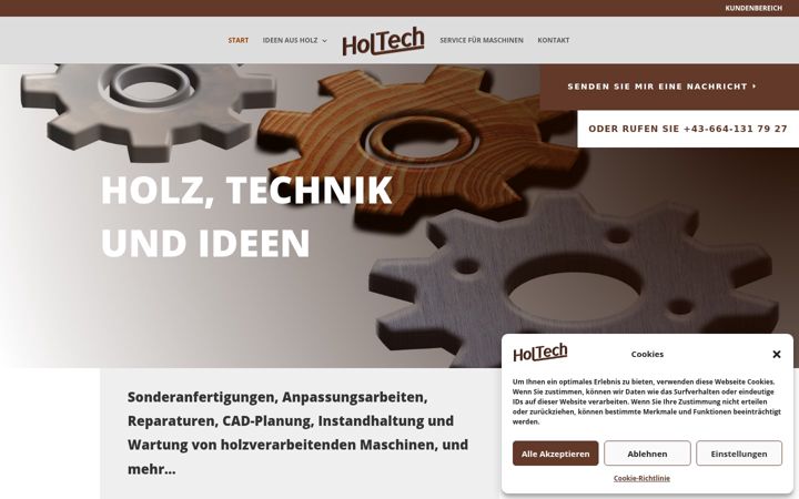 Screenshot of holtech.at