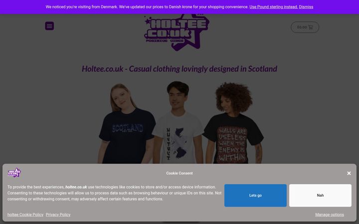 Screenshot of holtee.co.uk