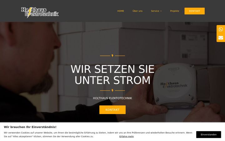 Screenshot of holthaus-elektrotechnik.de