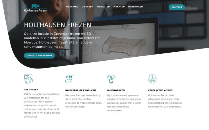 Screenshot of holthausenfrezen.nl