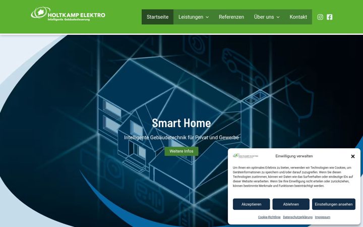 Screenshot of holtkamp-elektro.de