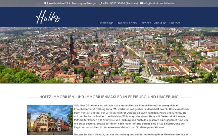 Screenshot of holtz-immobilien.de