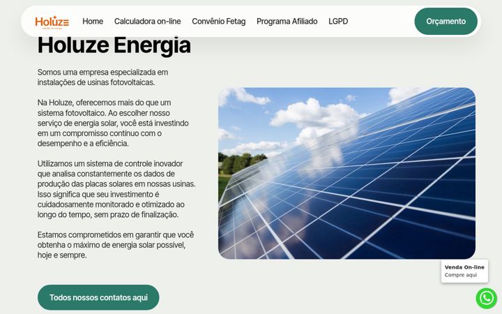 Screenshot of holuze.com.br
