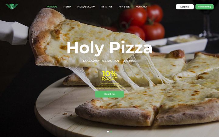 Screenshot of holy-pizza.dk