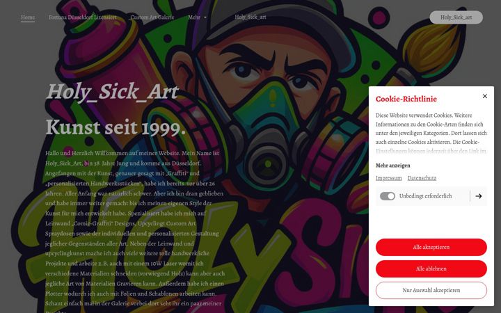 Screenshot of holy-sick-art.de