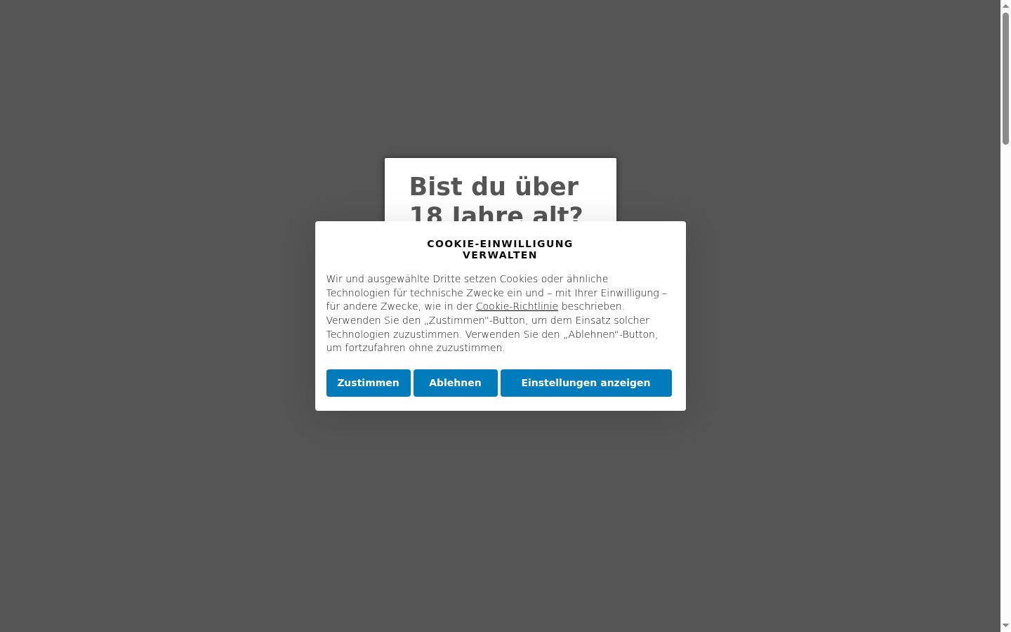 Ekraanipilt nõusolekubännerist, mida näidati enne mis tahes suhtlust