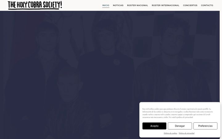 Screenshot of holycobrasociety.com