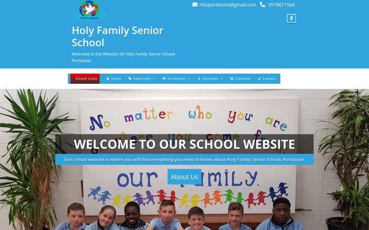 Screenshot of holyfamilysenior.com