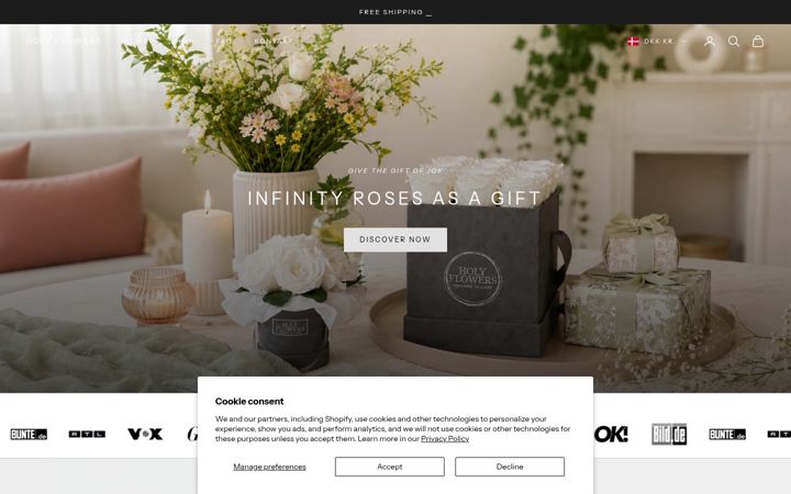 Screenshot of holyflowers.com