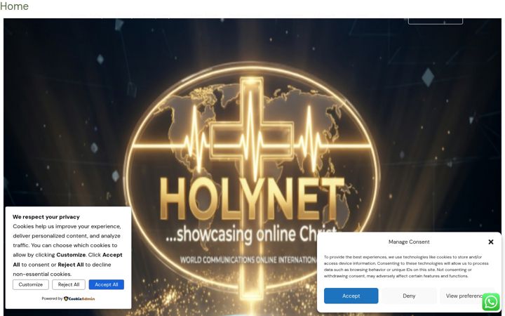 Screenshot of holynet.online