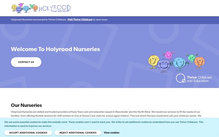 Screenshot of holyrood-nurseries.co.uk