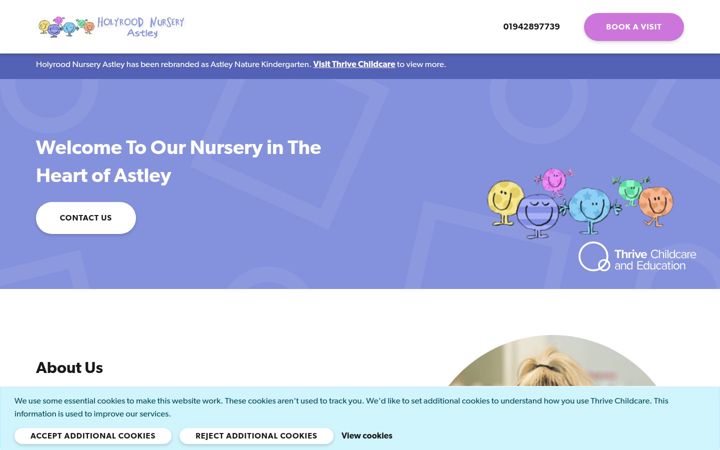 Screenshot of holyrood-nursery-astley.co.uk