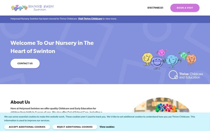 Screenshot of holyrood-nursery-swinton.co.uk