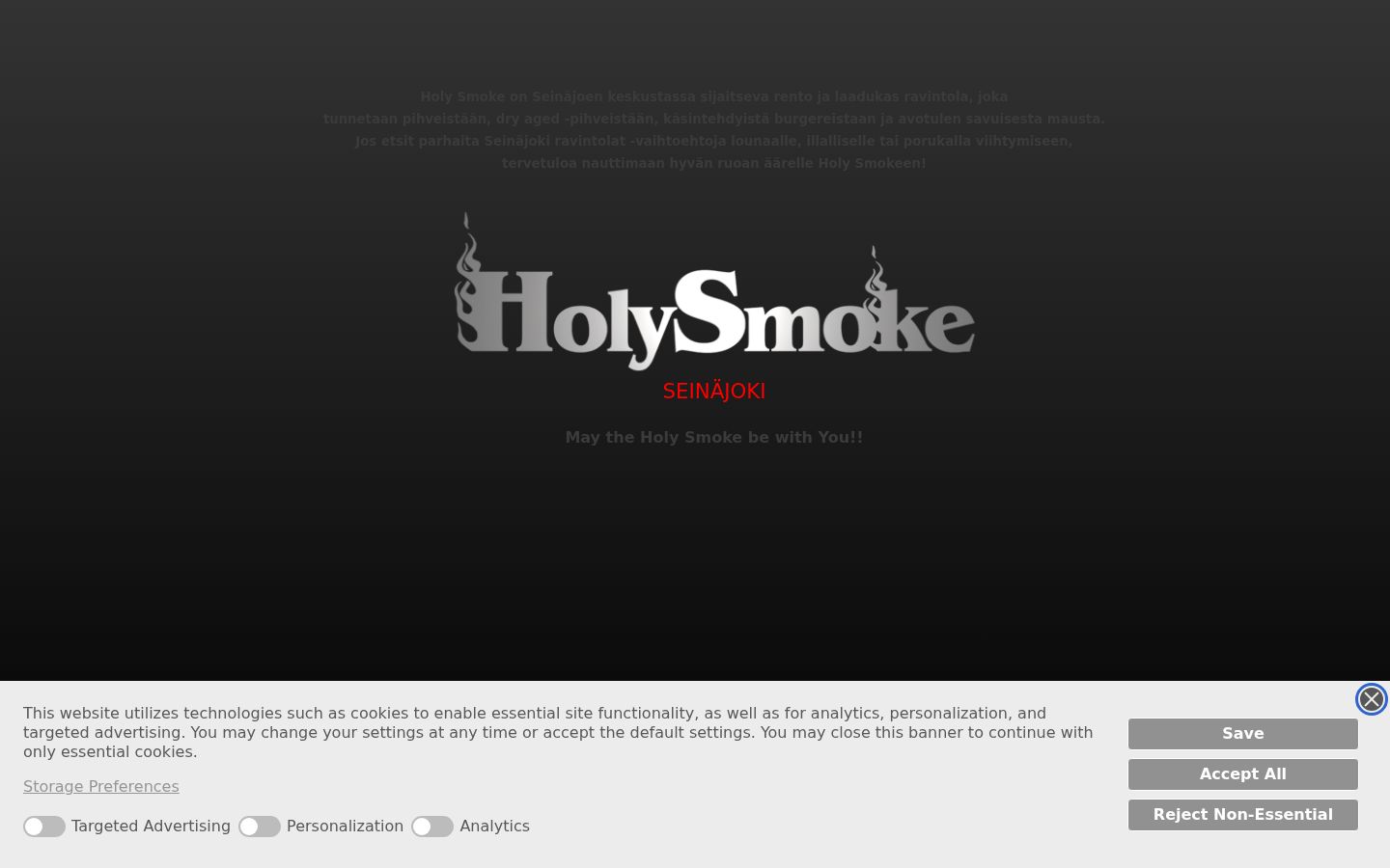 Screenshot of the consent banner shown before any interaction