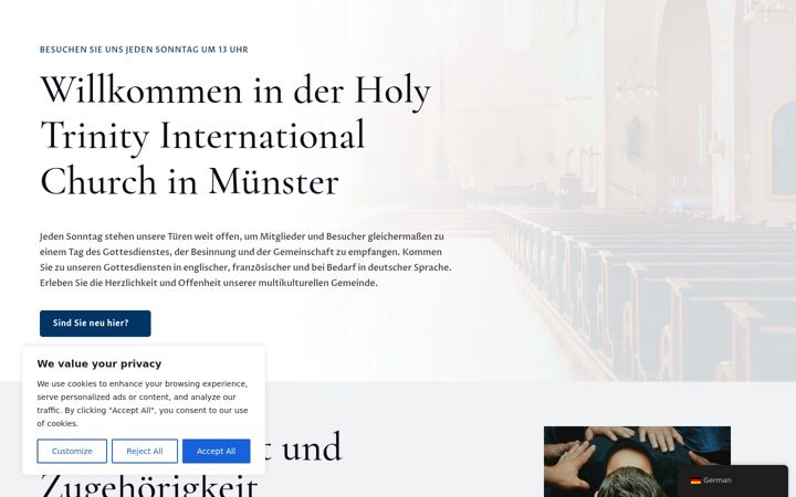 Screenshot of holytrinityinternationalchurch.com