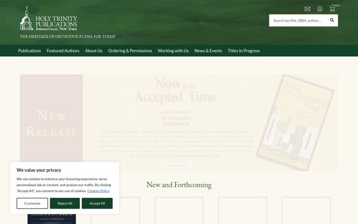Screenshot of holytrinitypublications.com