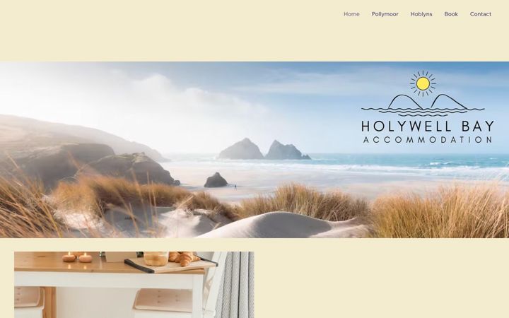 Screenshot of holywellbayaccommodation.co.uk