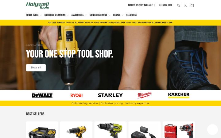 Screenshot of holywelltools.com
