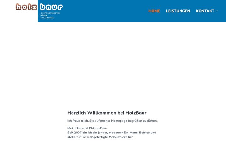 Screenshot of holz-baur.de