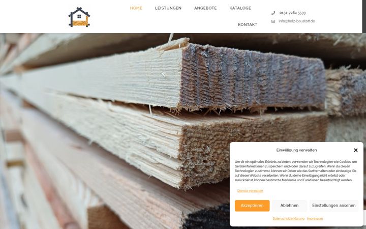 Screenshot of holz-baustoff.de