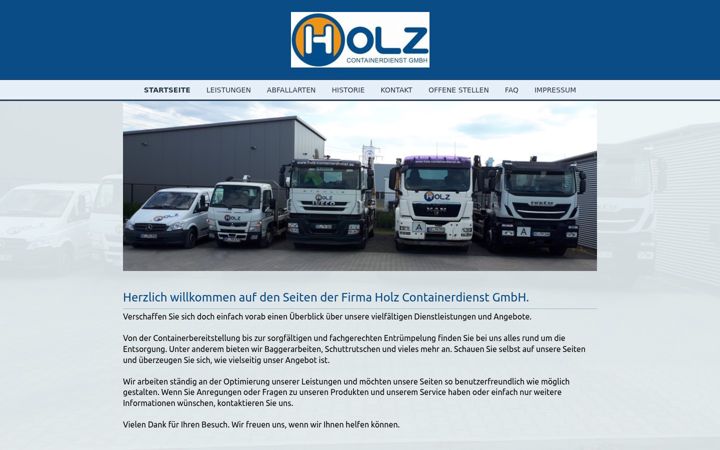 Screenshot of holz-containerdienst.de