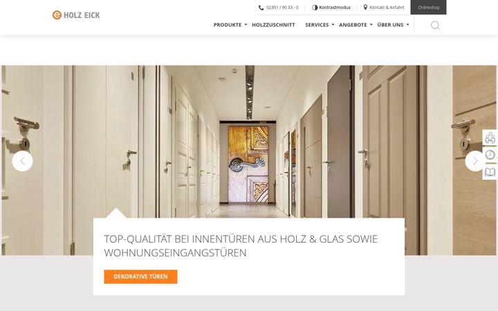 Screenshot of holz-eick.de